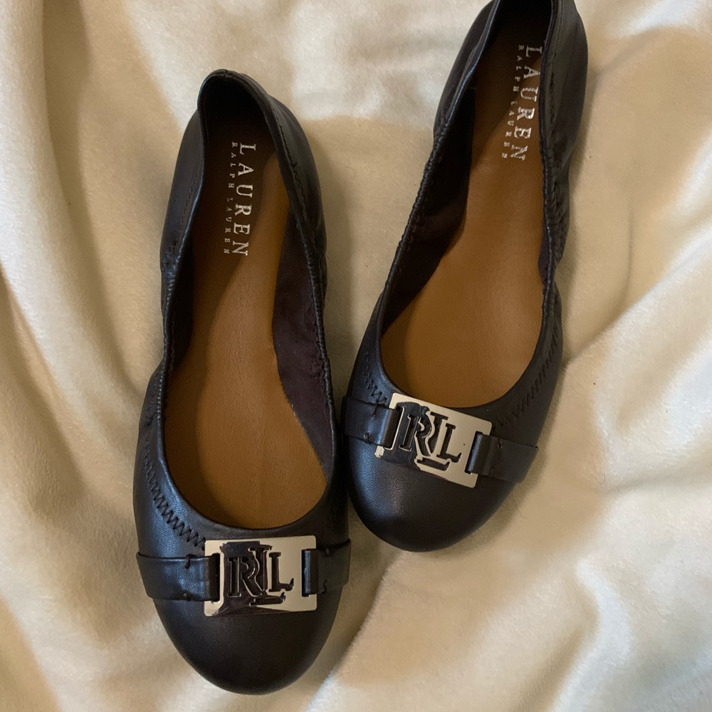 Brown Ralph Lauren flats
